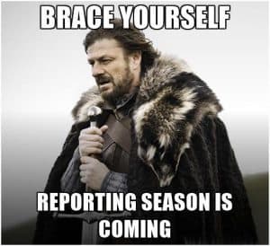 Ned Stark Game of Thrones Reporting Season